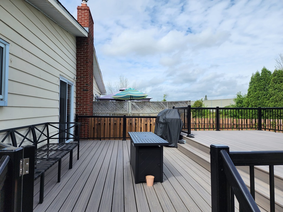 Exterior Service Deck around pool using trex decking 2 - POIRIER RENOVATIONS