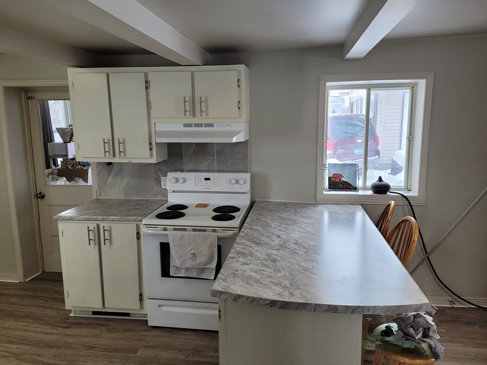 New counter top and back splash PLUS counter Island - POIRIER RENOVATIONS