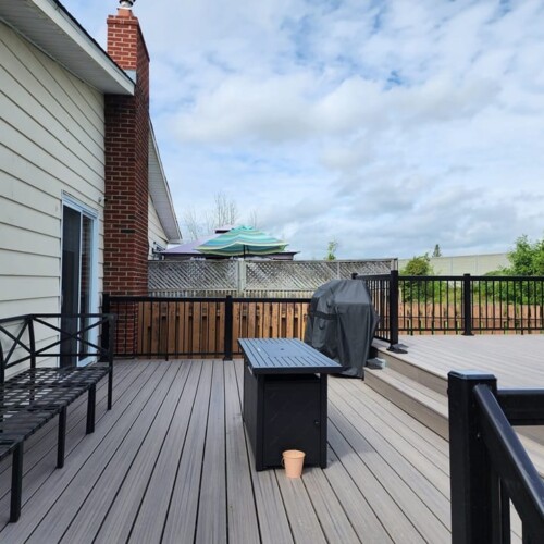 Exterior Renovations - Exterior-Service-Deck-around-pool-using-trex-decking-2-POIRIER-RENOVATIONS