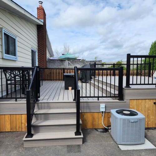 Exterior Renovations - Exterior-Service-Deck-around-pool-using-trex-decking-plus-railing-POIRIER-RENOVATIONS